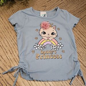 Daddy's Princess Ribbed T Shirt Size 4